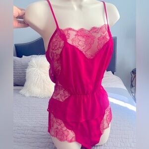 fleur du mal silk georget cami/tap set.